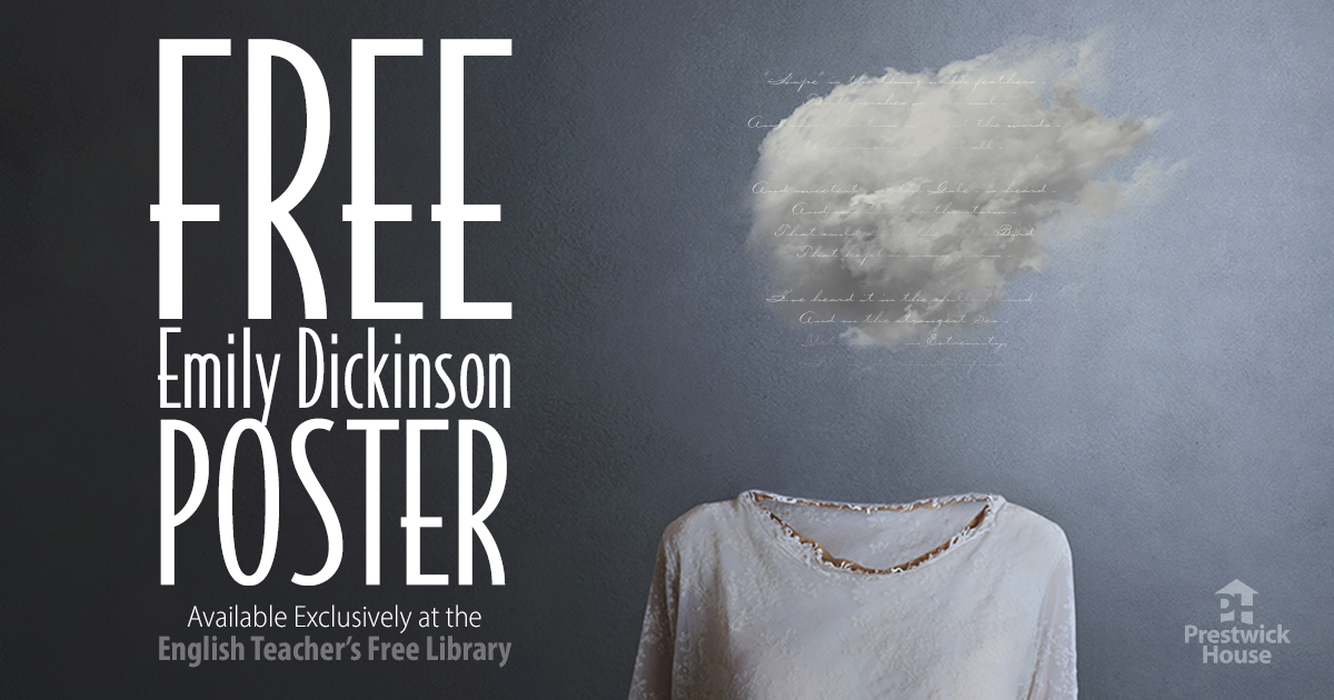 AuthorSpeak Emily Dickinson Free Poster Prestwick House